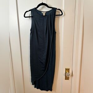 Midi dual fabric dress